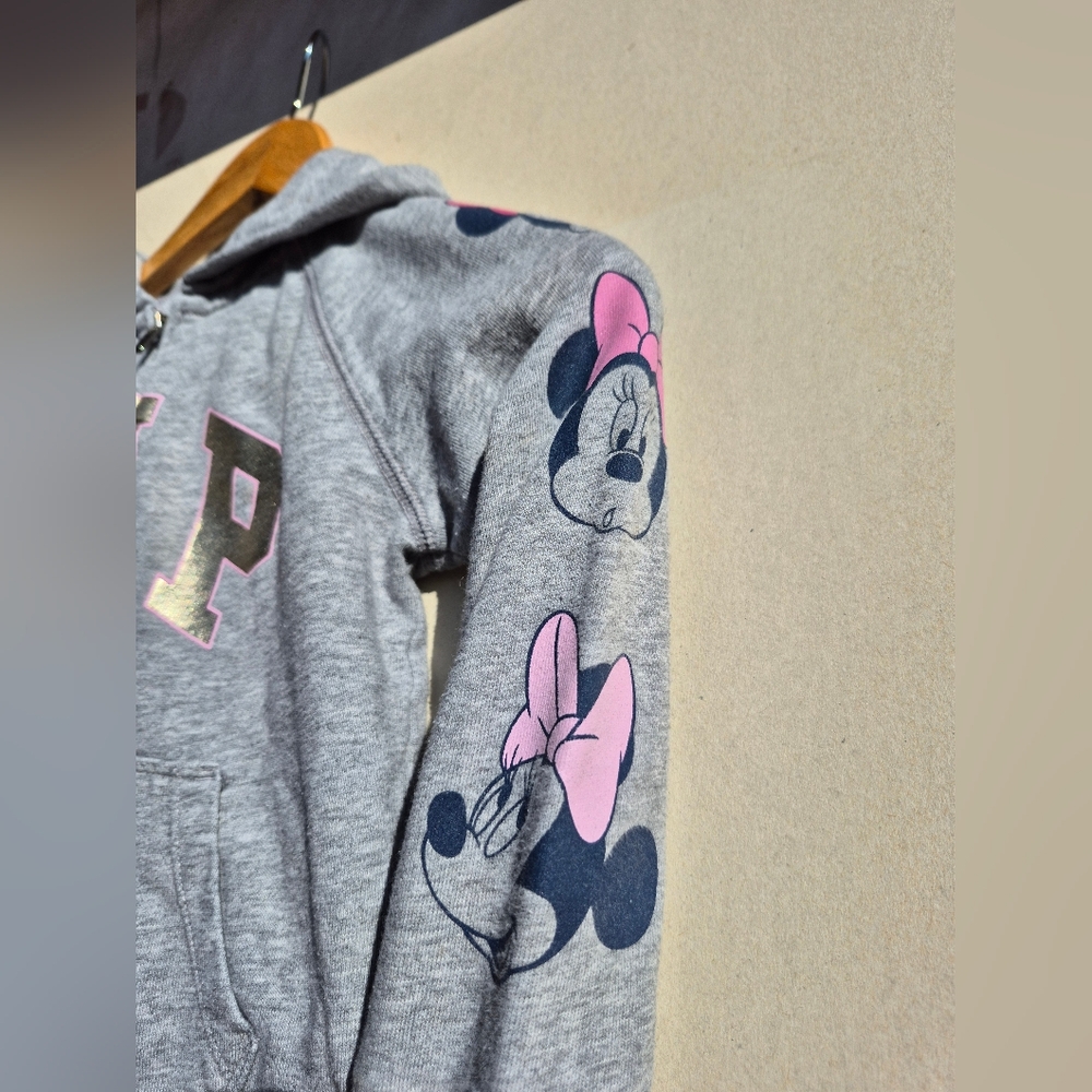 100% Cotton Gap Minnie Mouse Disney Zip Up Hoodie Size 4 - Picture 6 of 9
